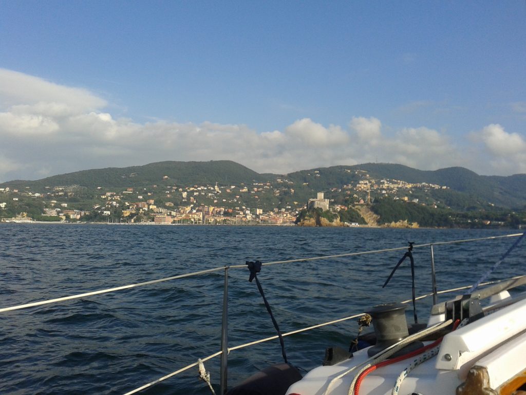 Sailing near Lerici castle