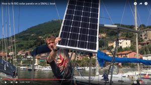 Boat solar panel tracking mount