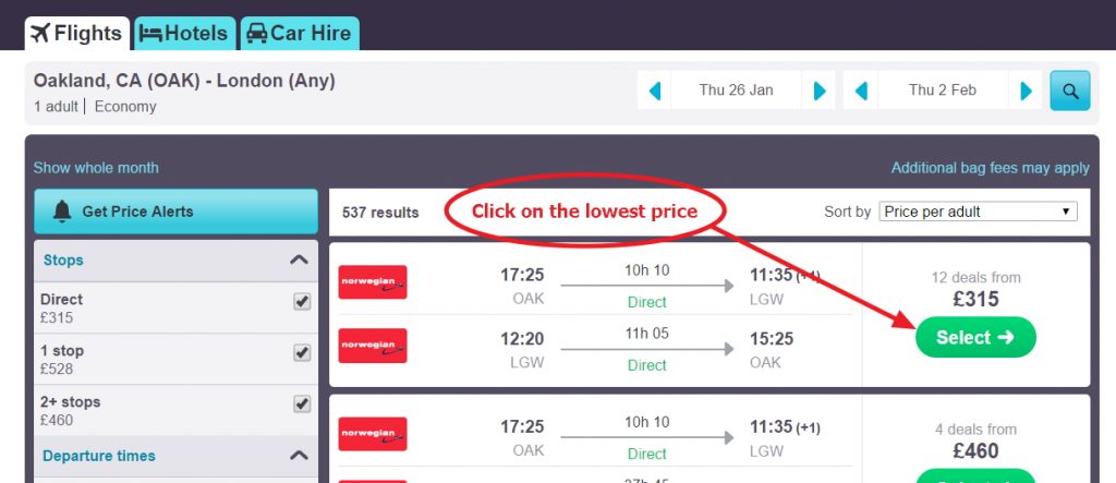 Skyscanner insider tip 2