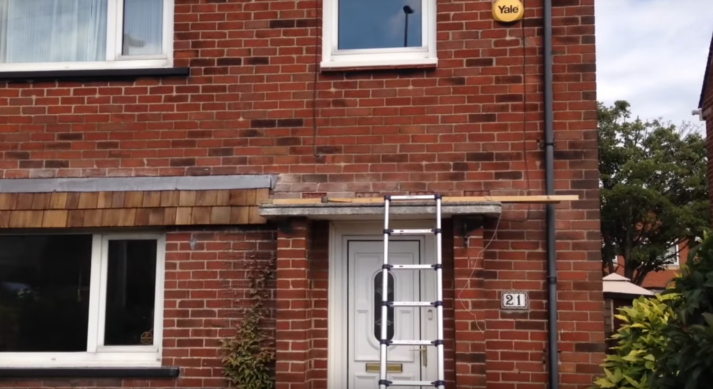 flat concrete porch roof